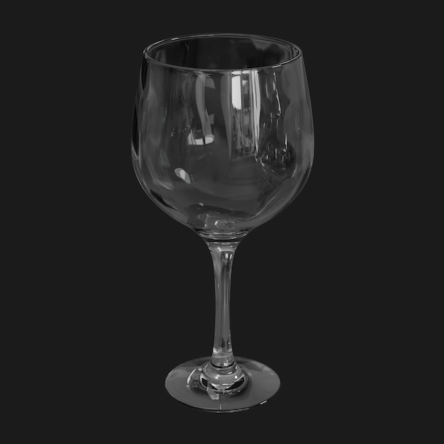 Gin Glass 001 3D Model