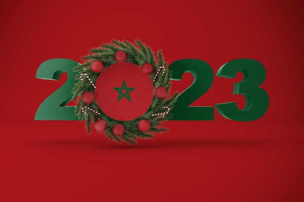 Free Photo 2023 morocco with wreath