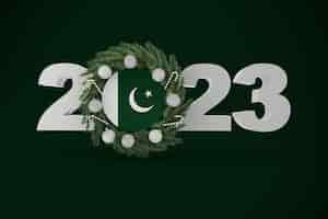 Free photo 2023 pakistan with wreath