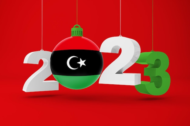 Free Photo 2023 year and libya ornament