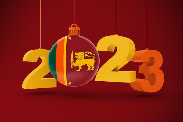 Free photo 2023 year and sri lanka ornament