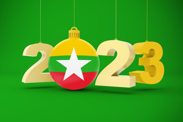 2023 Year With Myanmar Flag