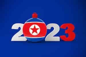 Free photo 2023 year with north korea ornament