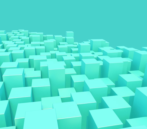 Free photo 3d abstract background with extruding cubes design