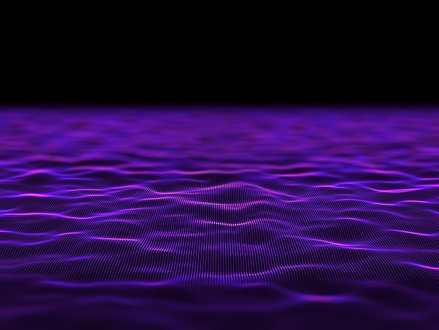 Free photo 3d abstract digital background with flowing cyber dots