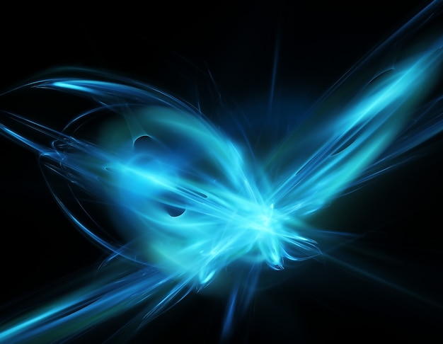 Free Photo 3d abstract fractal background with explosion effect