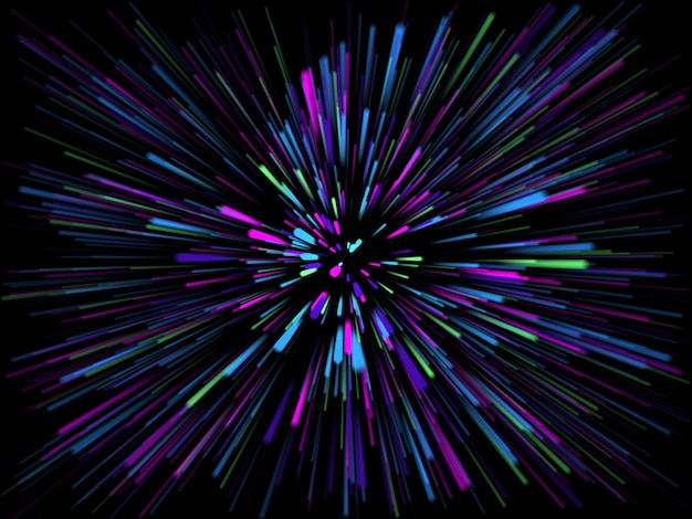 Free Photo 3d abstract starburst with rays of light