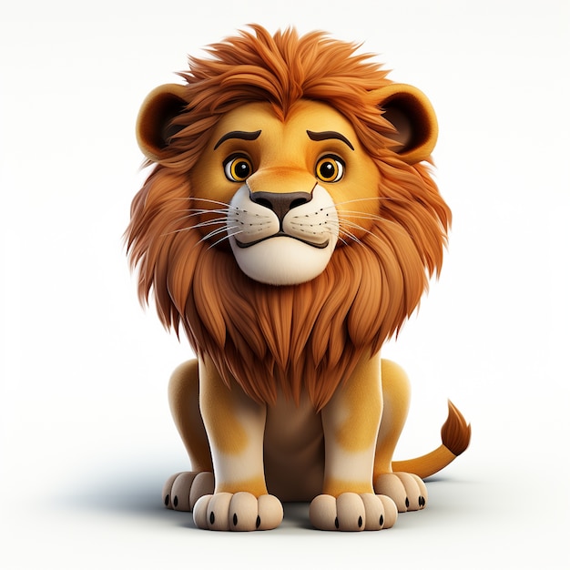 Free Photo 3d animated cartoon lion