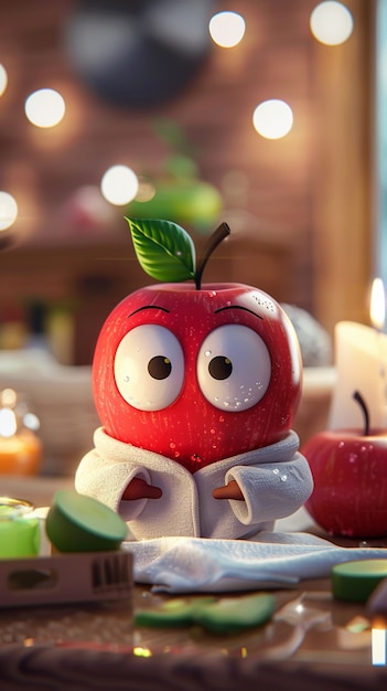 Free Photo 3d apple illustration