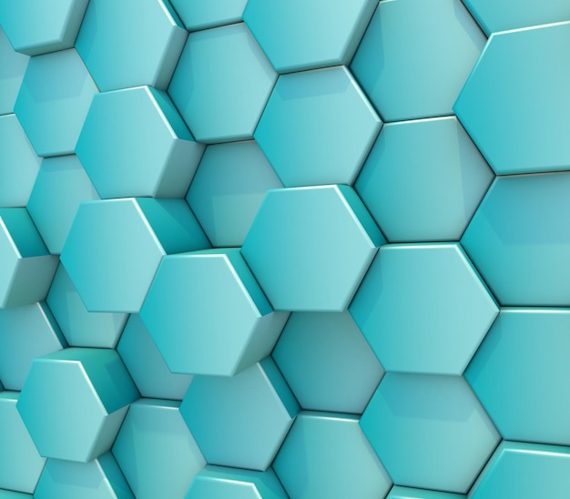 3D background with extruding hexagons