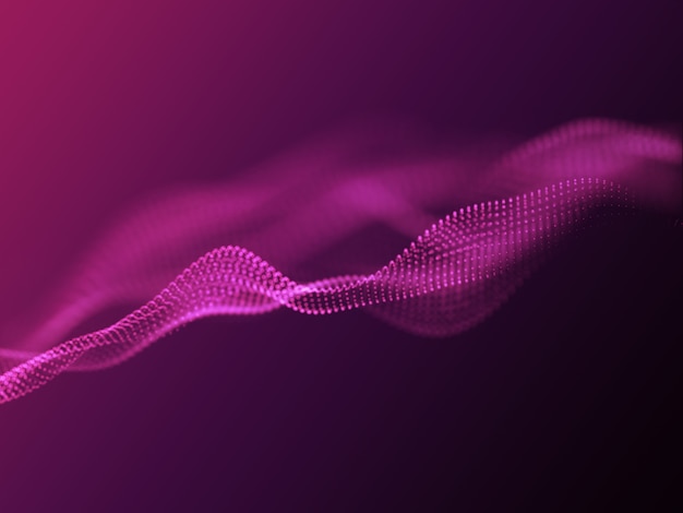 Free photo 3d background with flowing particles