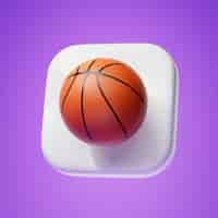 Free photo 3d basketball essentials