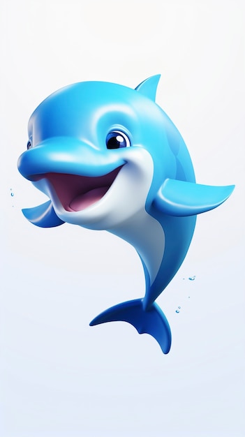 Free photo 3d beautiful dolphin