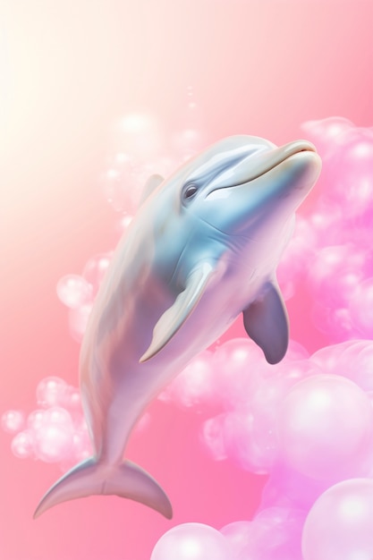 3d beautiful dolphin