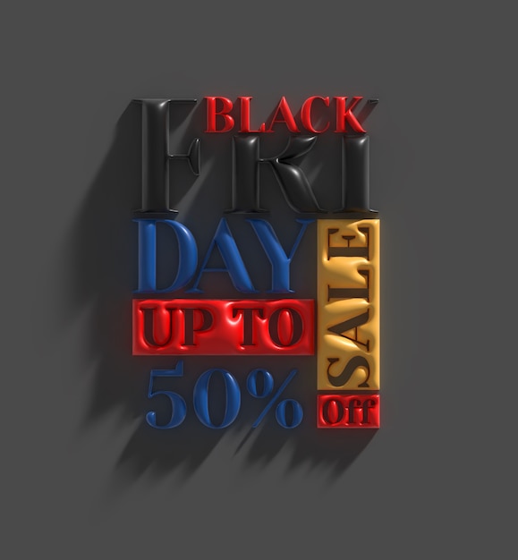 3D Black Friday Sale Promotion Poster or banner Design Transparent Psd File