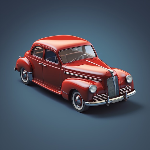 Free Photo 3d car with simple background