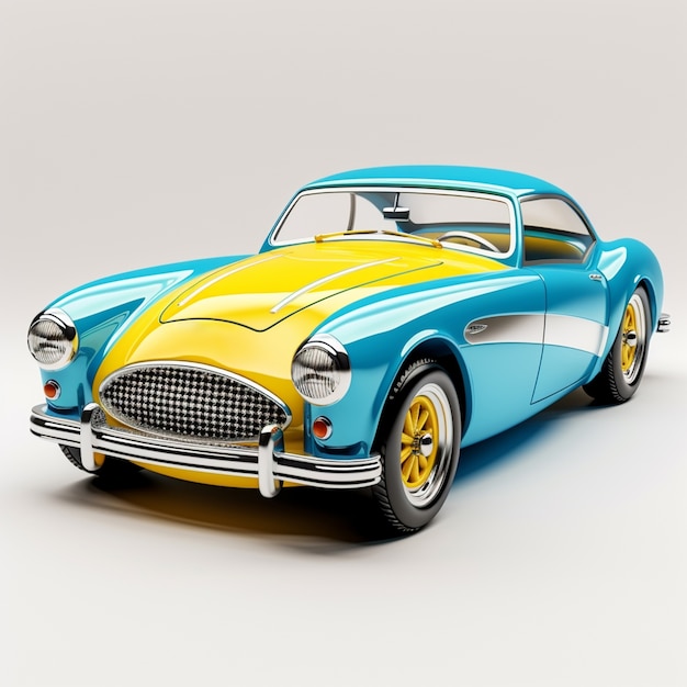 3d car with simple background