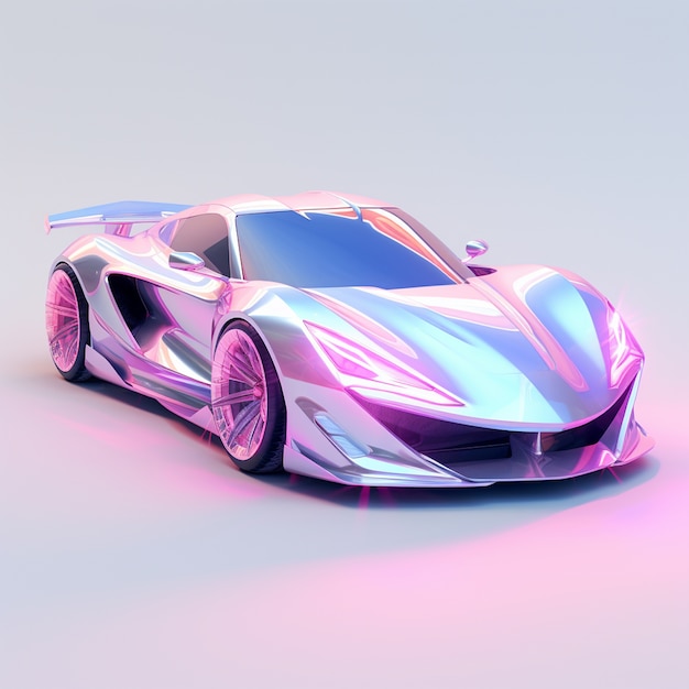 Free Photo 3d car with simple background