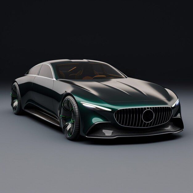 3d car with simple background