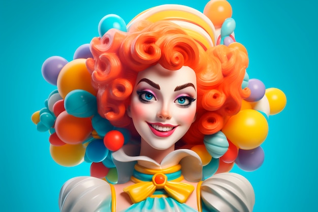 Free Photo 3d carnival character