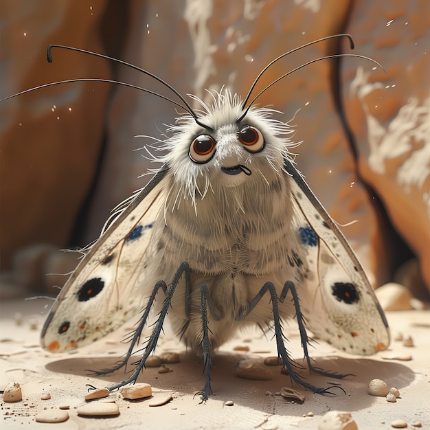 Free photo 3d cartoon animated butterfly