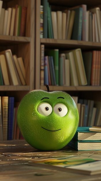 3d cartoon apple