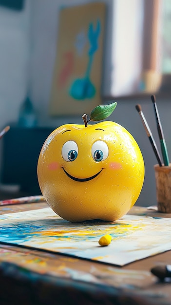 3d cartoon apple