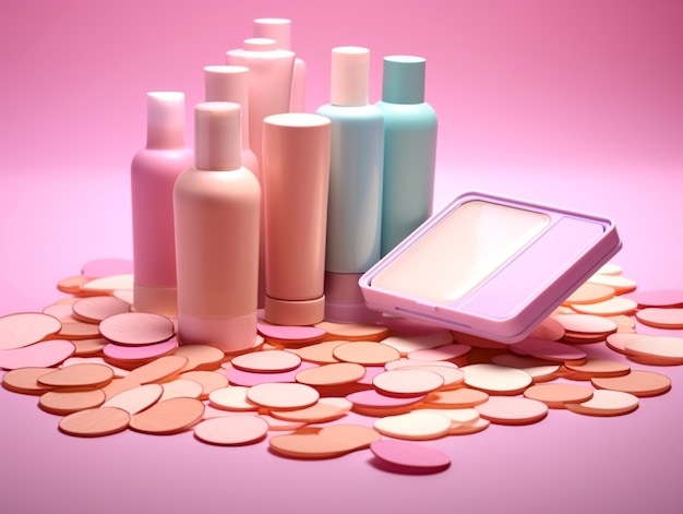 3d cartoon beauty products