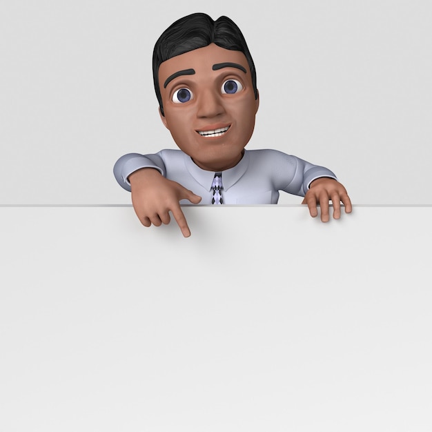 Free photo 3d cartoon business character