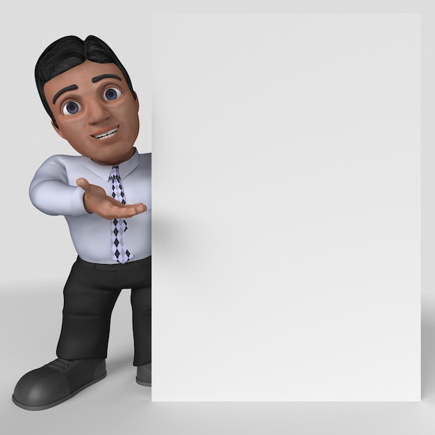 Free photo 3d cartoon business character