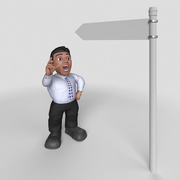 Free photo 3d cartoon business character