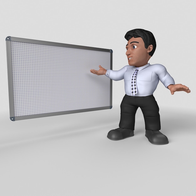 Free photo 3d cartoon business character