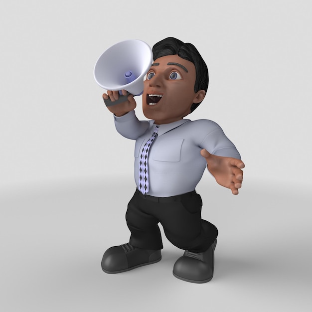 3D Cartoon Business Character