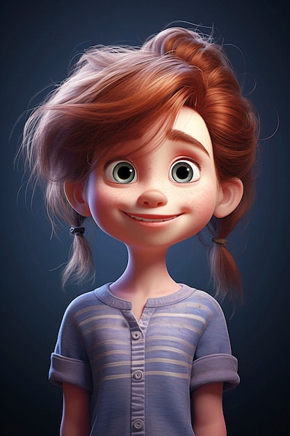 Free photo 3d cartoon character