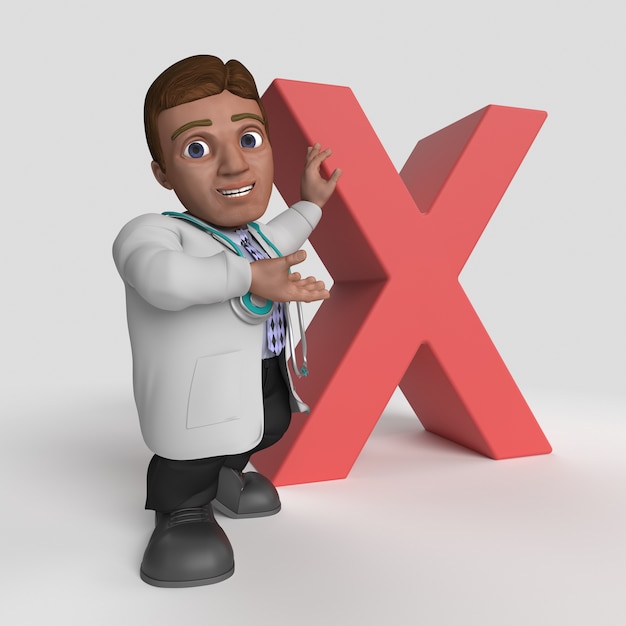 3D Cartoon Doctor Character