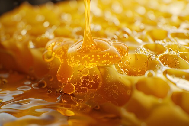 3d cartoon honey drips and splashes