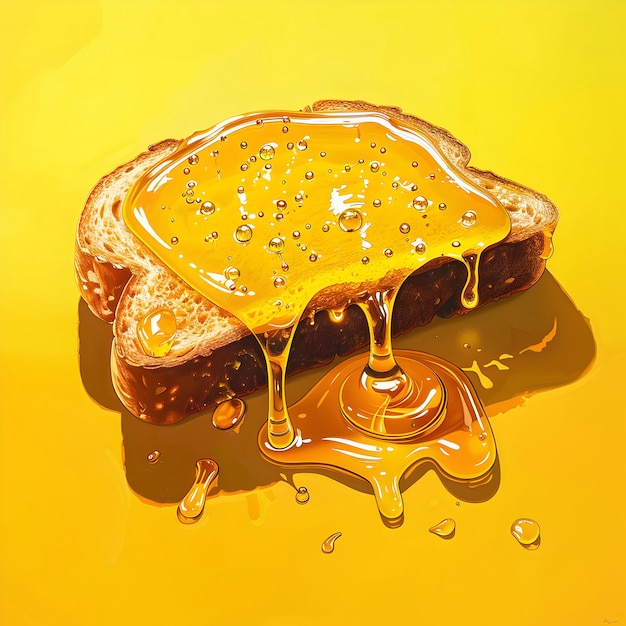 Free photo 3d cartoon honey drips and splashes