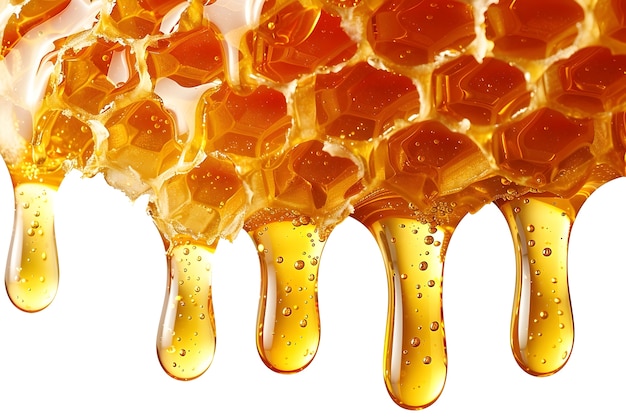 3d cartoon honey drips and splashes