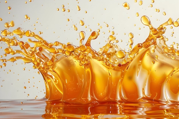 3d cartoon honey drips and splashes