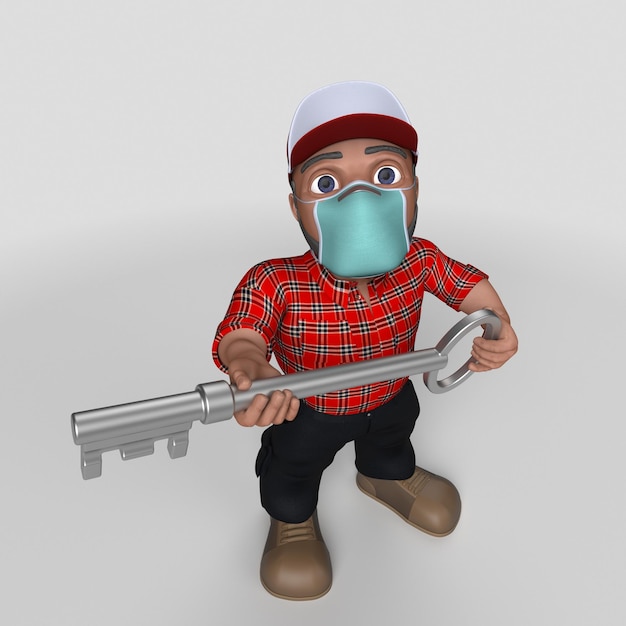 Free Photo 3d cartoon lumberjack character