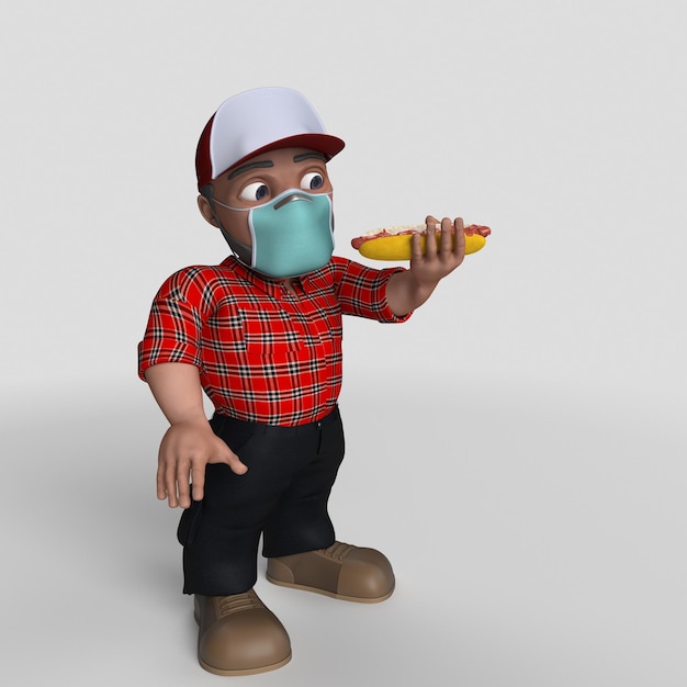 Free Photo 3d cartoon lumberjack character