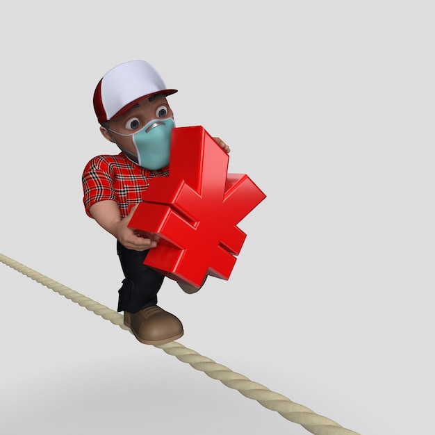 Free Photo 3d cartoon lumberjack character