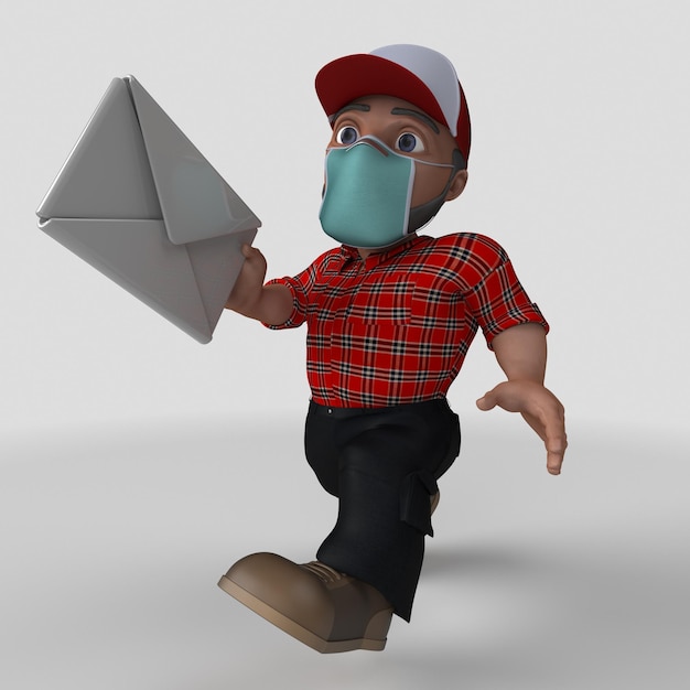 Free Photo 3d cartoon lumberjack character