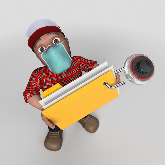 Free Photo 3d cartoon lumberjack character