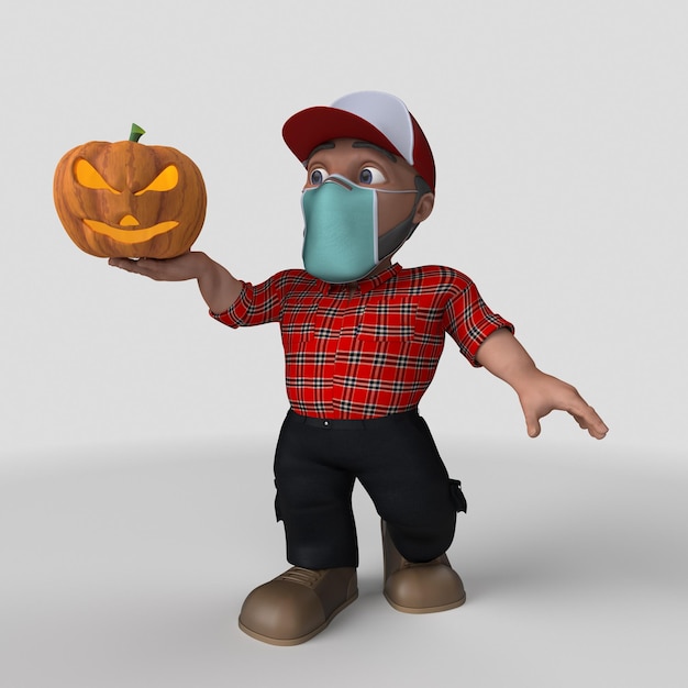 Free Photo 3d cartoon lumberjack character