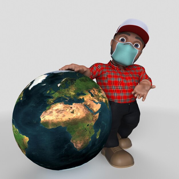 Free Photo 3d cartoon lumberjack character