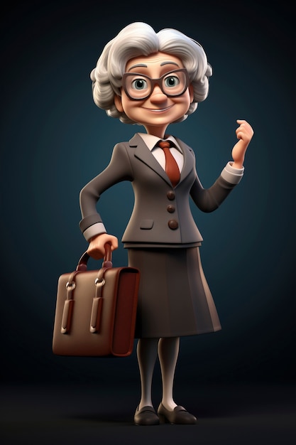 Free Photo 3d cartoon portrait of person practicing a law related profession