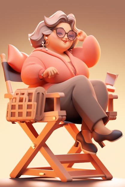 Free photo 3d cartoon portrait of working woman in celebration of labour day