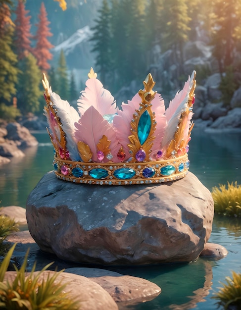 3d cartoon realistic royal crown