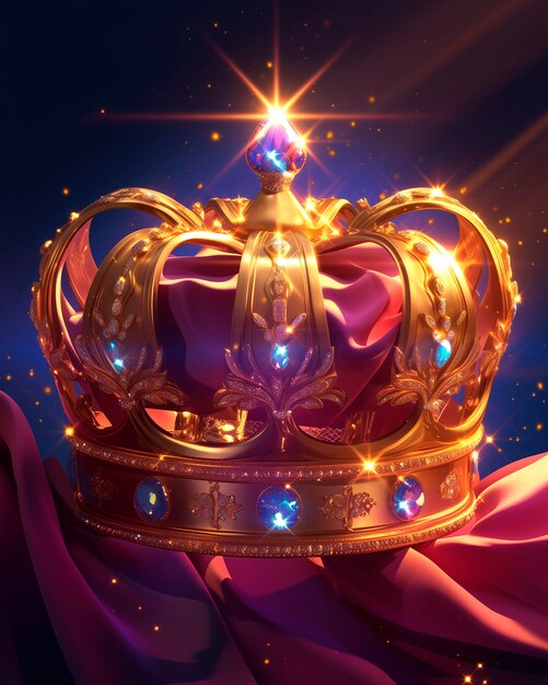 3d cartoon realistic royal crown